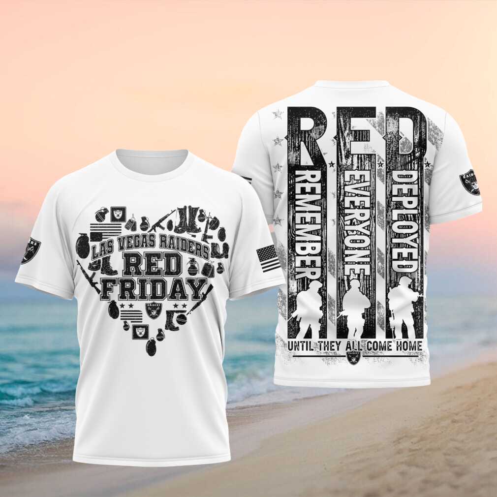 Las Vegas Raiders Red Friday Military Support Shirt - Limotees LLC