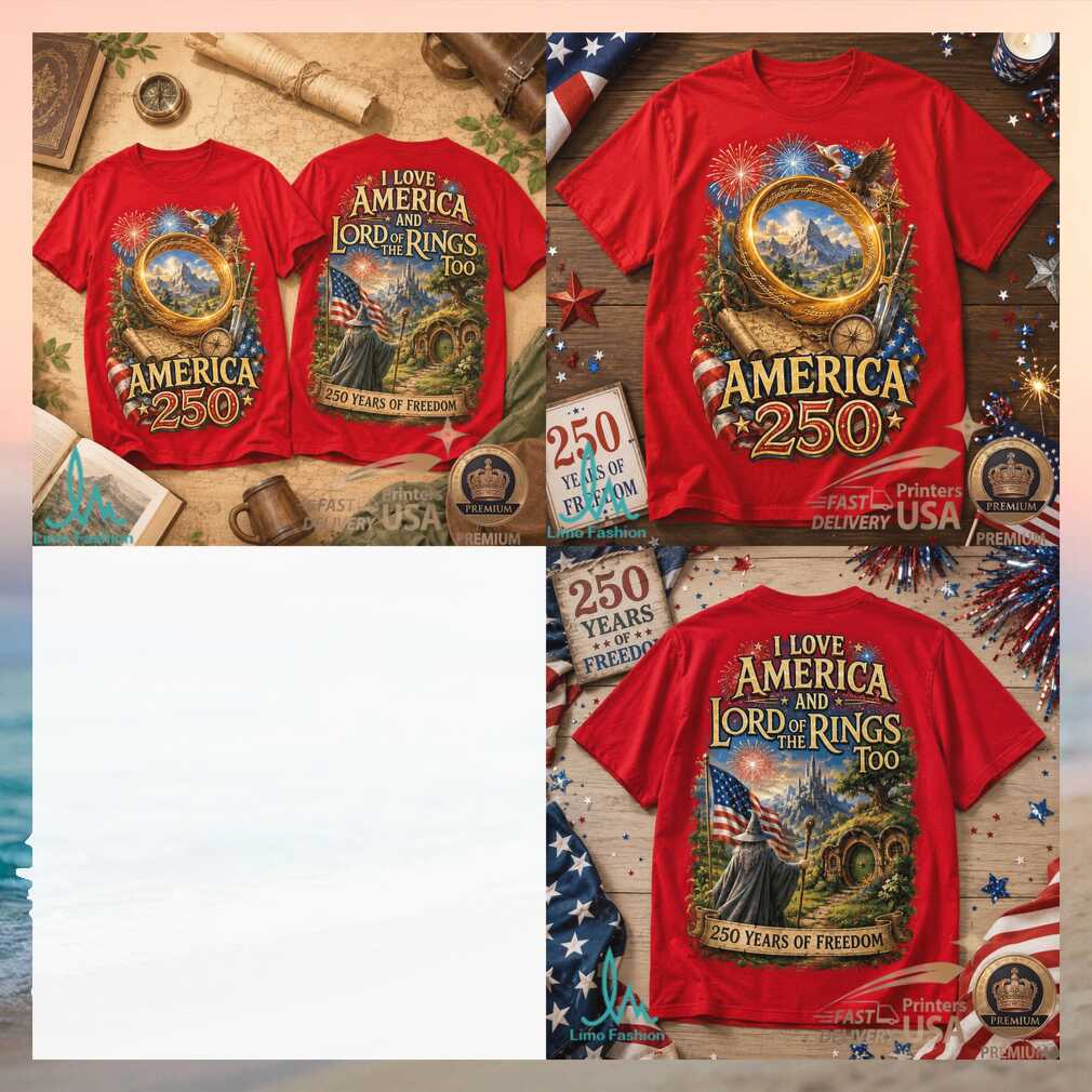 Lord Of The Rings America 250 Years Of Freedom Fantasy Map Shirt