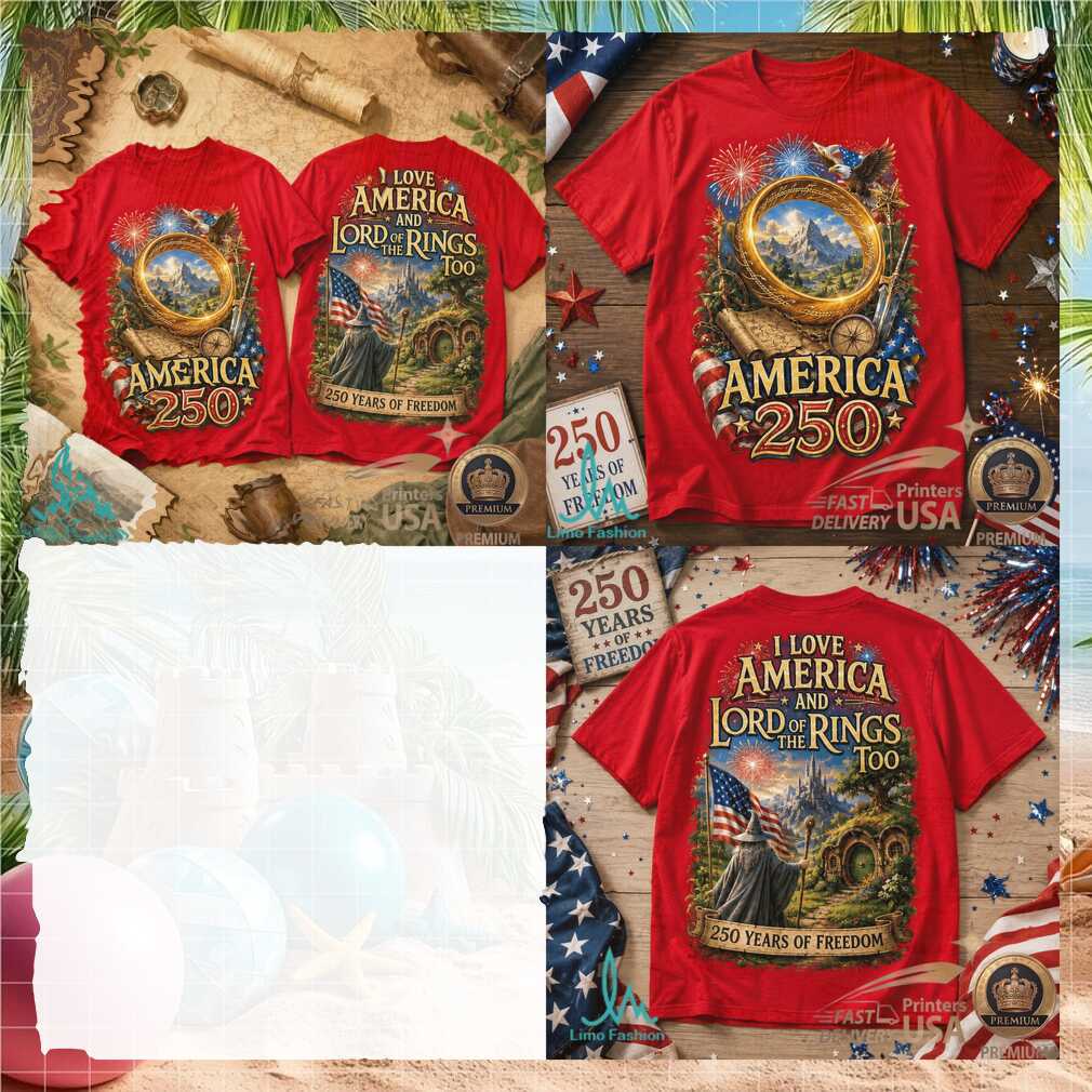 Lord Of The Rings America 250 Years Of Freedom Fantasy Map Shirt