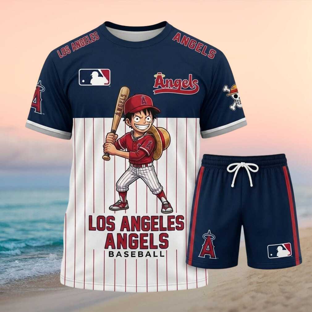 Los Angeles Angels Anime Baseball Straw Hat Batter Shirt