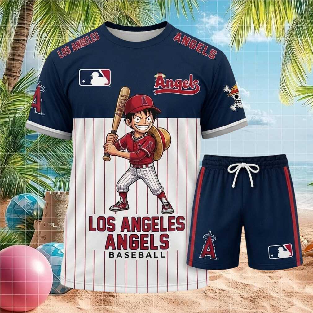 Los Angeles Angels Anime Baseball Straw Hat Batter Shirt