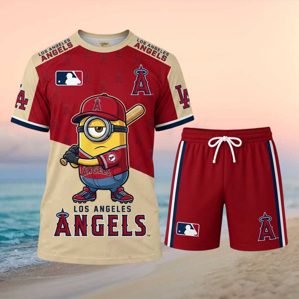 Los Angeles Angels Minion Baseball Player Cartoon Shirt Shirt