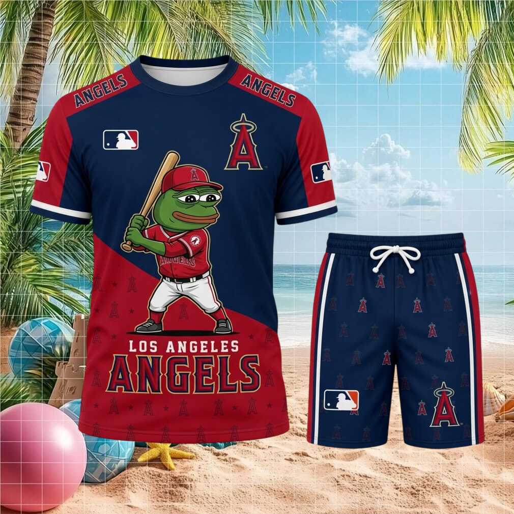 Los Angeles Angels Pepe Frog Baseball Cartoon Shirt