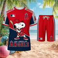 Los Angeles Angels Snoopy Baseball Cartoon Sports Shirt