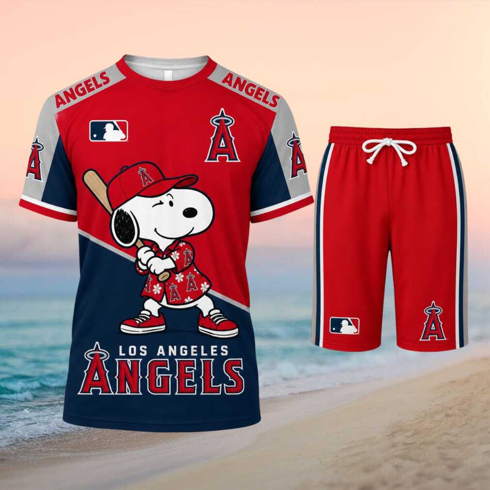 Los Angeles Angels Snoopy Baseball Cartoon Sports Shirt