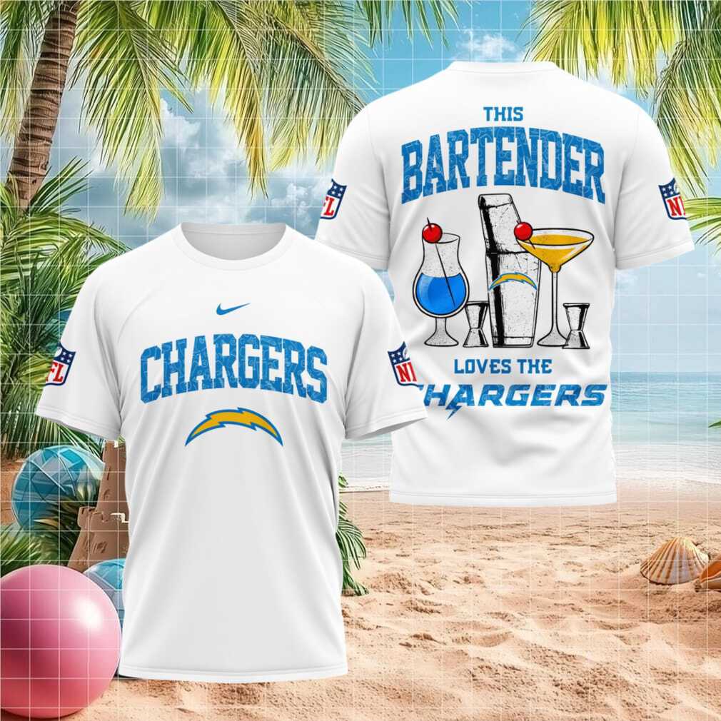Los Angeles Chargers Bartender Cocktail Themed Football Fans Shirt