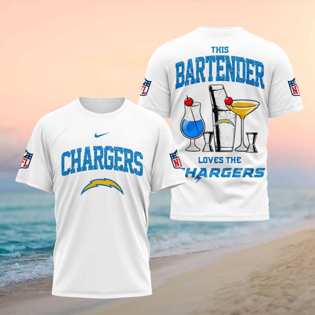 Los Angeles Chargers Bartender Cocktail Themed Football Fans Shirt