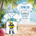 Los Angeles Chargers Mascot Lightning Teacher Heartbeat Baseball Shirt