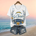 Los Angeles Chargers SoFi Stadium Floral V Neck Shirt