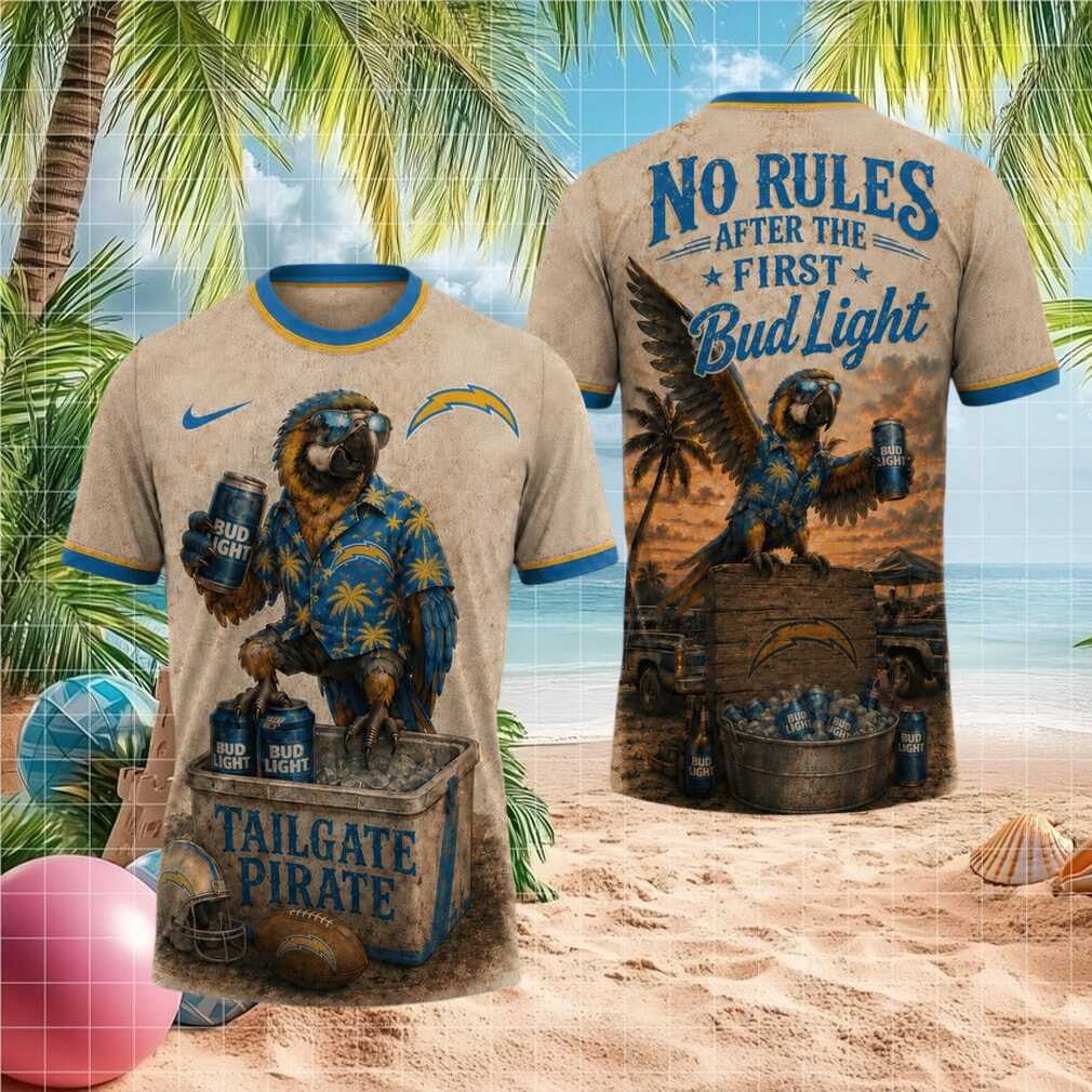 Los Angeles Chargers Tailgate Pirate Parrot Beer Drinking Shirt