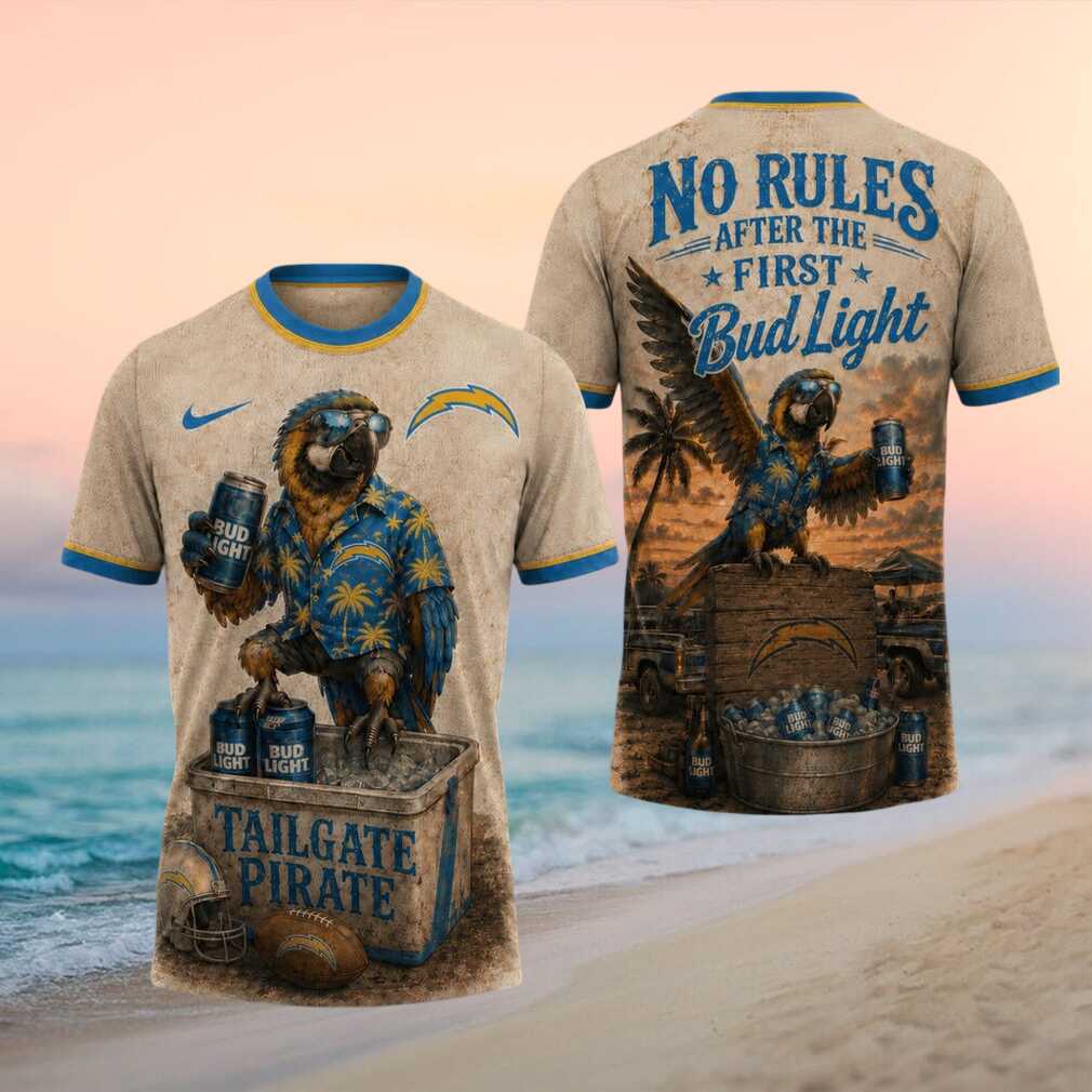 Los Angeles Chargers Tailgate Pirate Parrot Beer Drinking Shirt