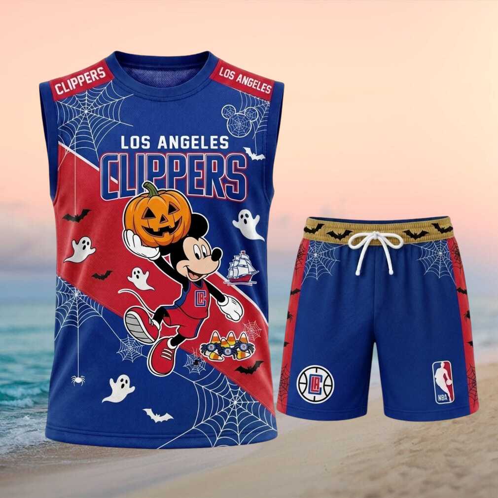 Los Angeles Clippers Mickey Mouse Halloween Pumpkin Basketball Shirt