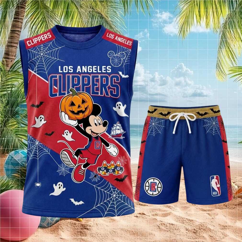 Los Angeles Clippers Mickey Mouse Halloween Pumpkin Basketball Shirt