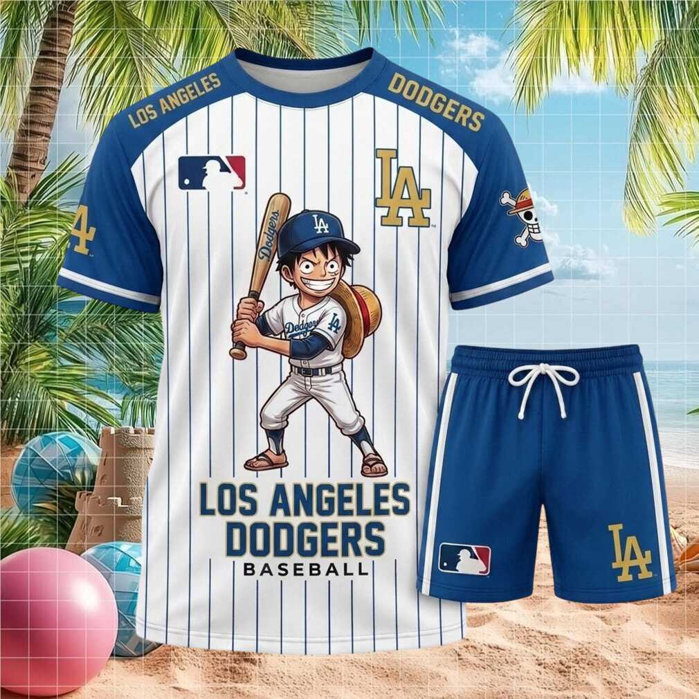 Los Angeles Dodgers Luffy Anime Fan Baseball Shirt