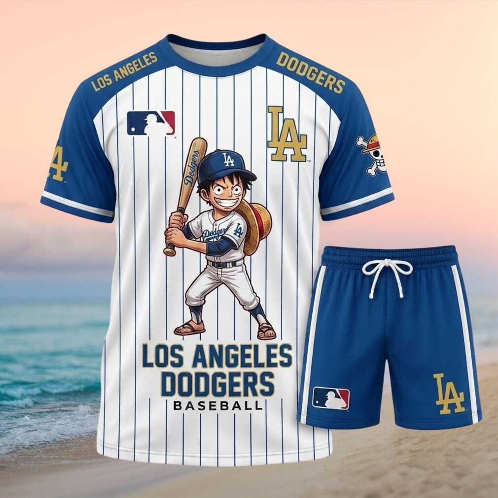 Los Angeles Dodgers Luffy Anime Fan Baseball Shirt