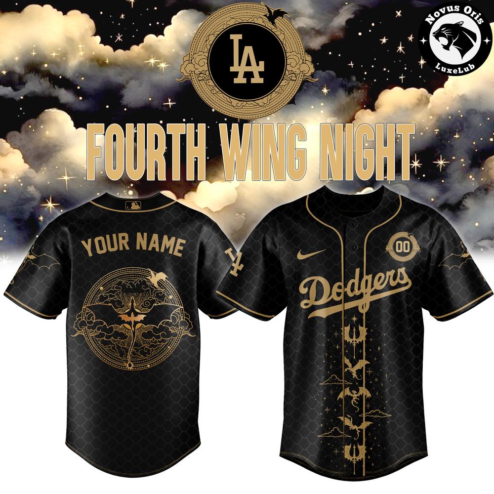 Los Angeles Dodgers x Fourth Wing Night Limited Edition Custom Baseball Jersey