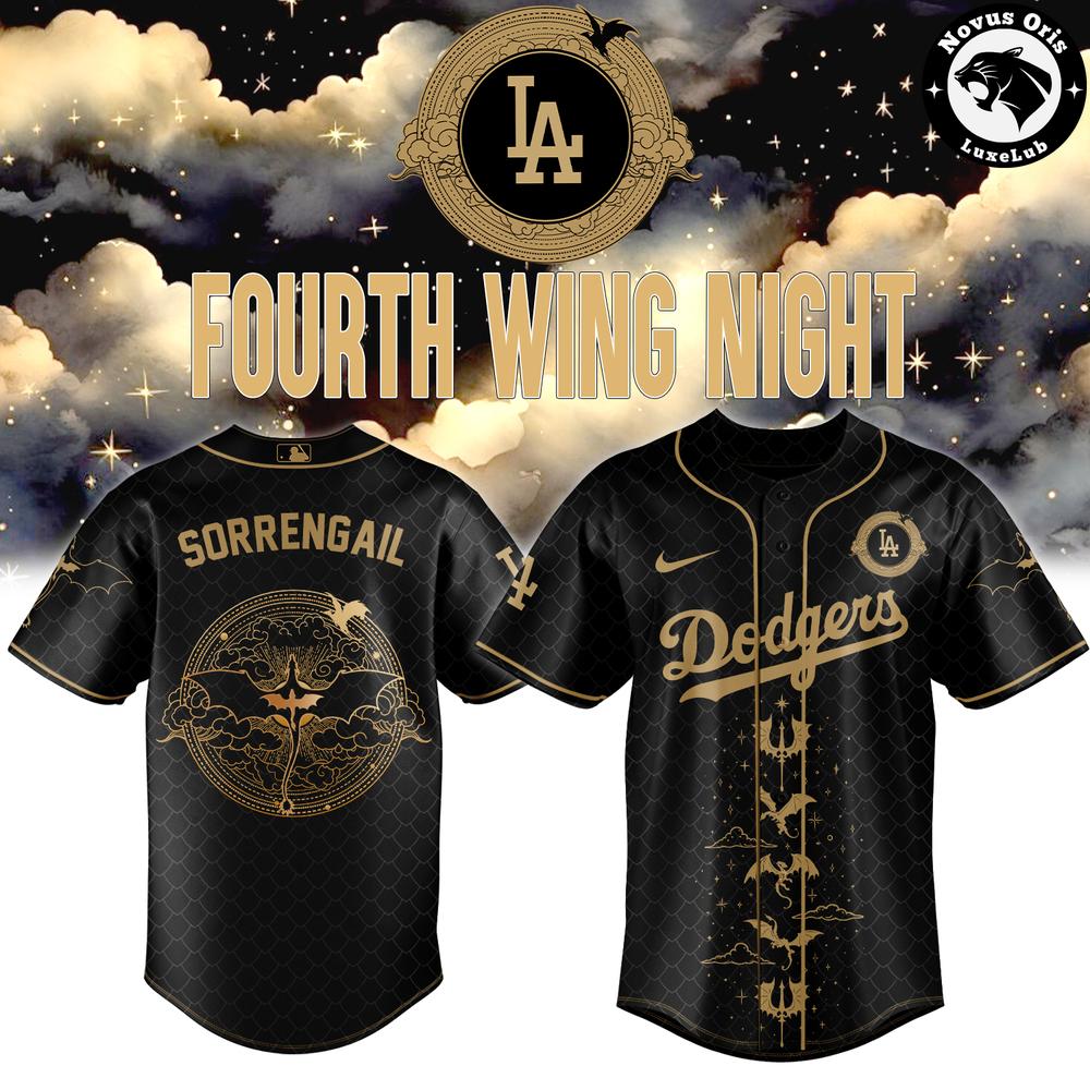 Los Angeles Dodgers x Fourth Wing Night Limited Edition Custom Baseball Jersey