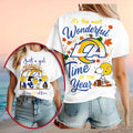Los Angeles Football Snoopy Fall Leaves Wonderful Shirt