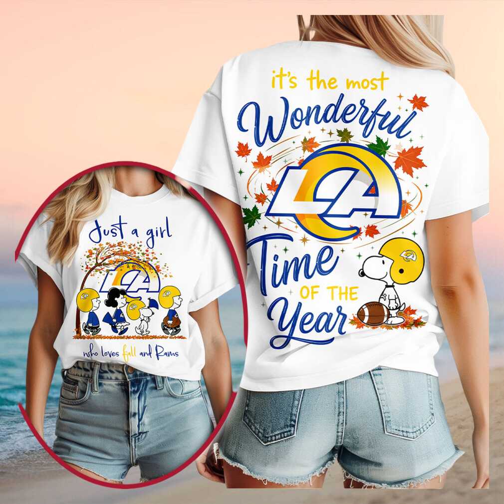 Los Angeles Football Snoopy Fall Leaves Wonderful Shirt