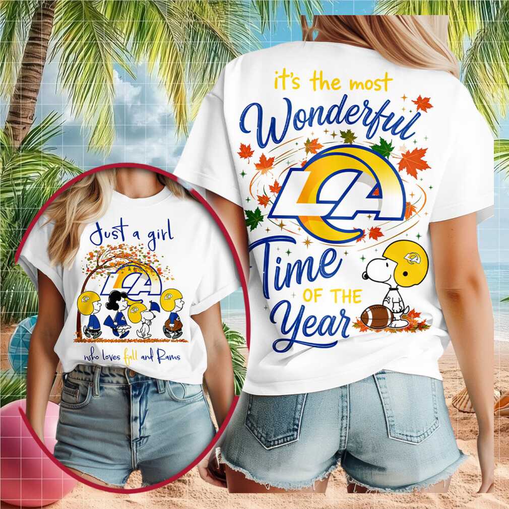 Los Angeles Football Snoopy Fall Leaves Wonderful Shirt