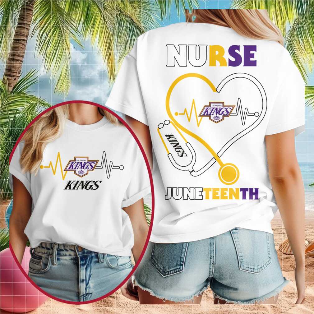 Los Angeles Kings Hockey Nurse Juneteenth 2026 Heart Stethoscope Shirt