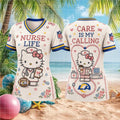 Los Angeles Nurse Life Hello Kitty Football Shirt