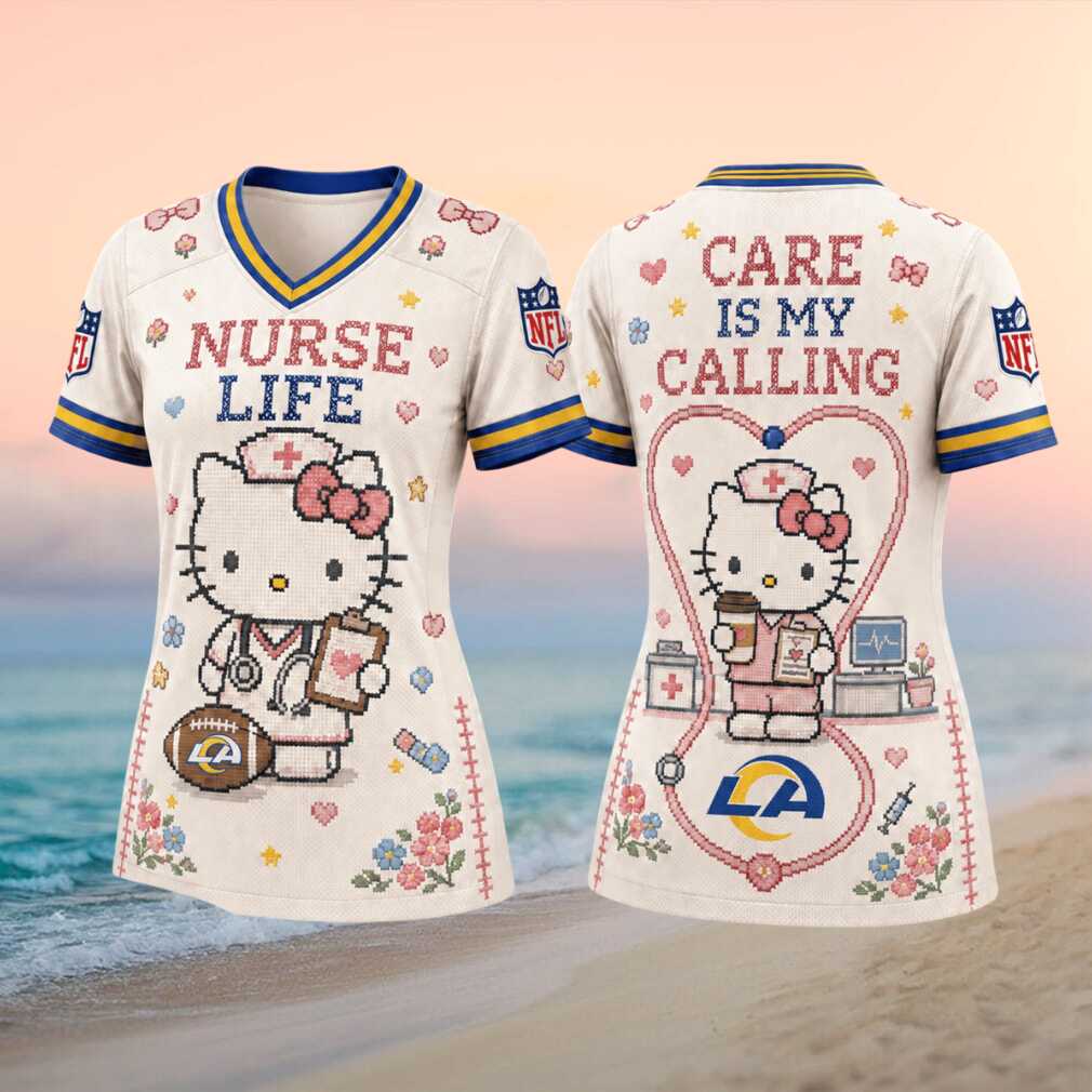 Los Angeles Nurse Life Hello Kitty Football Shirt