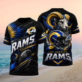 Los Angeles Rams Football Horned Ram Helmet Graphic Shirt