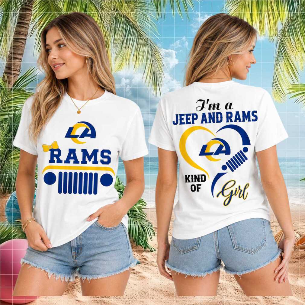 Los Angeles Rams Jeep Heartbeat Kind Of Girl Women Shirt - Limotees LLC