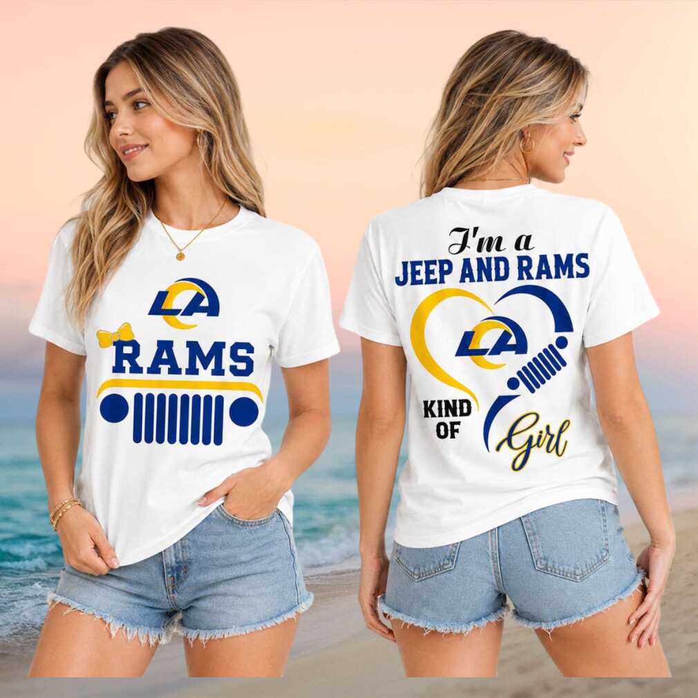 Los Angeles Rams Jeep Heartbeat Kind Of Girl Women Shirt - Limotees LLC