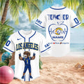 Los Angeles Rams Mascot Ram Teacher Heartbeat Baseball Shirt