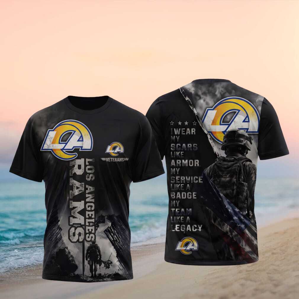 Los Angeles Rams Veteran US Flag Military Hero Shirt