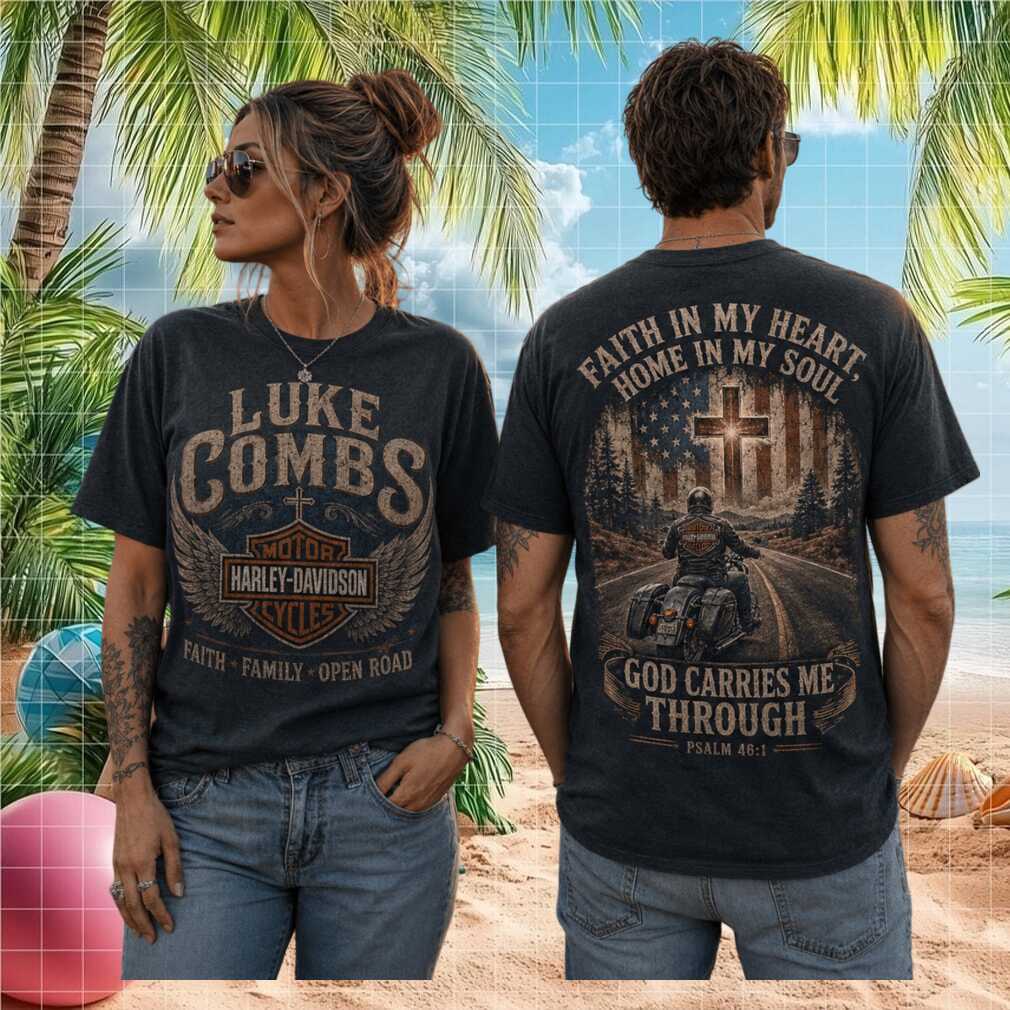 Luke Combs Harley Davidson Faith In My Heart Country Tour Retro Wear Shirt - Limotees LLC