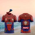 Manly Sea Eagles Spider Man Superhero NRL Rugby Shirt