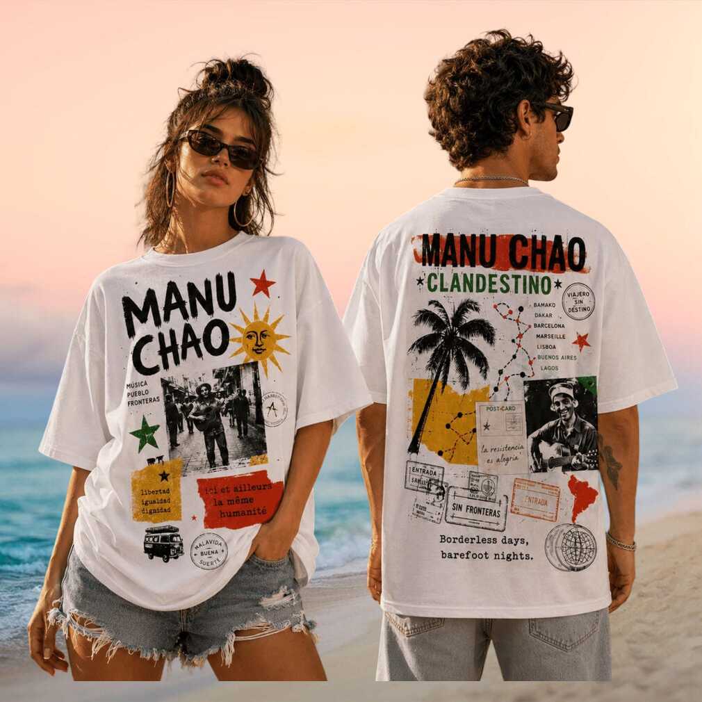 Manu Chao Clandestino 2026 Retro Borderless Nights Men Women Fans Shirt