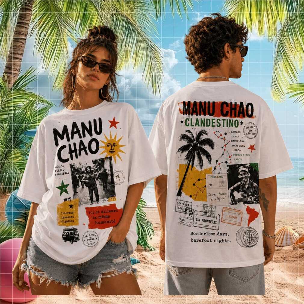 Manu Chao Clandestino 2026 Retro Borderless Nights Men Women Fans Shirt