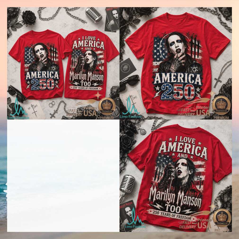 Marilyn Manson America 250 Years of Freedom Patriotic Rock Shirt