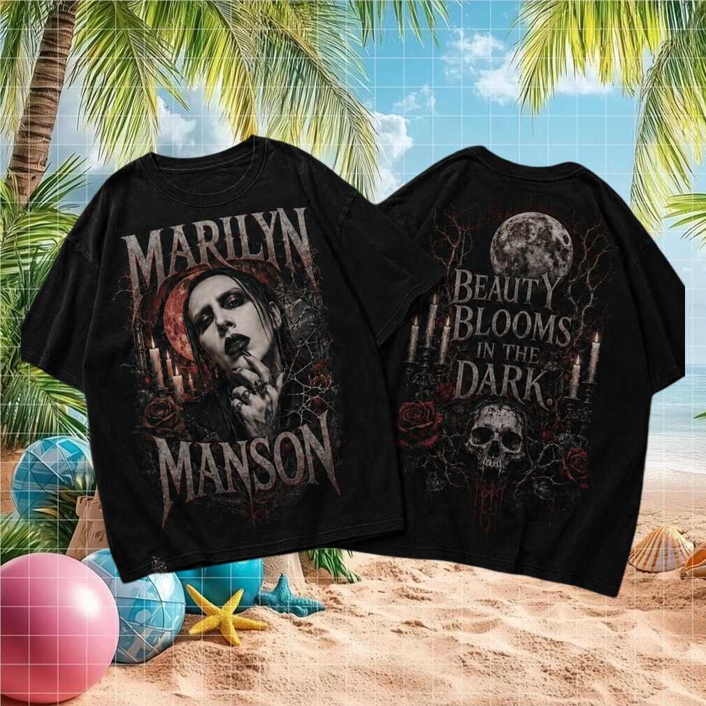 Marilyn Manson Beauty Blooms In The Dark Gothic Rock Music Unisex Black Shirt