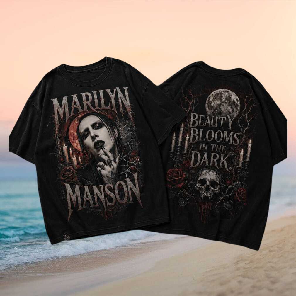 Marilyn Manson Beauty Blooms In The Dark Gothic Rock Music Unisex Black Shirt