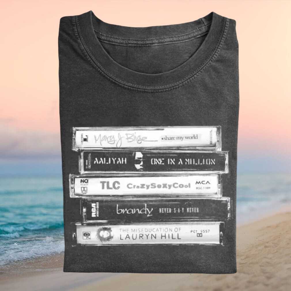 Mary J Blige Aaliyah TLC Brandy Lauryn Hill Vintage 90s R&B Music Shirt - Limotees LLC