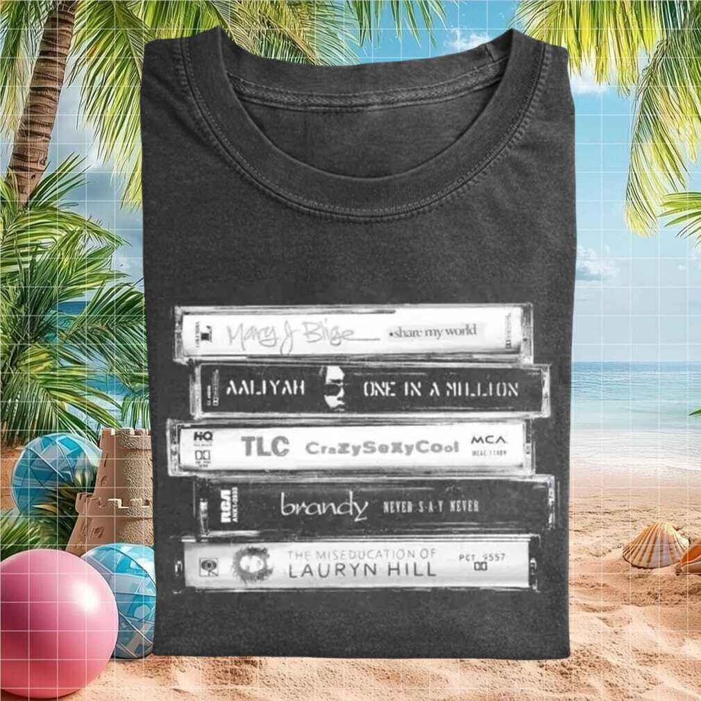 Mary J Blige Aaliyah TLC Brandy Lauryn Hill Vintage 90s R&B Music Shirt - Limotees LLC