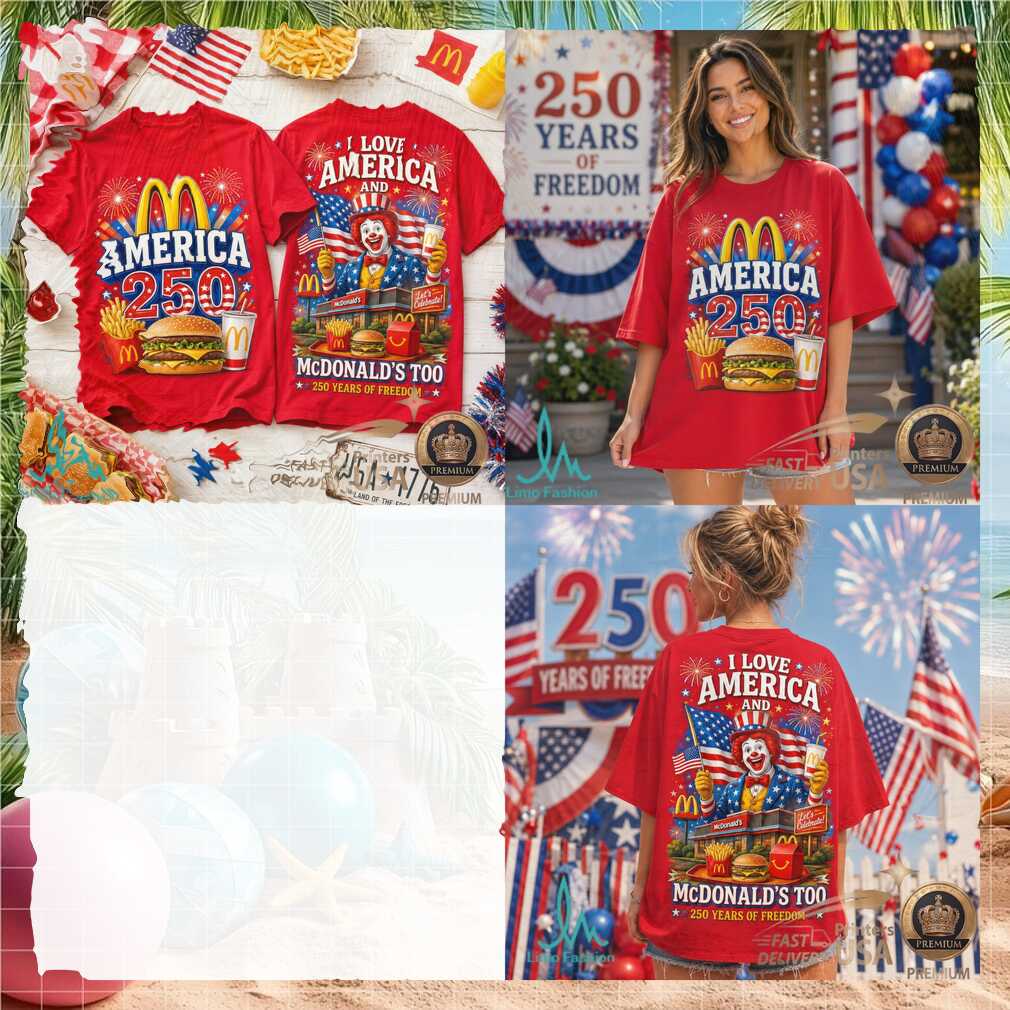 McDonald’s America 250 Years 1776 2026 Ronald McDonald Fast Food Shirt - Limotees LLC