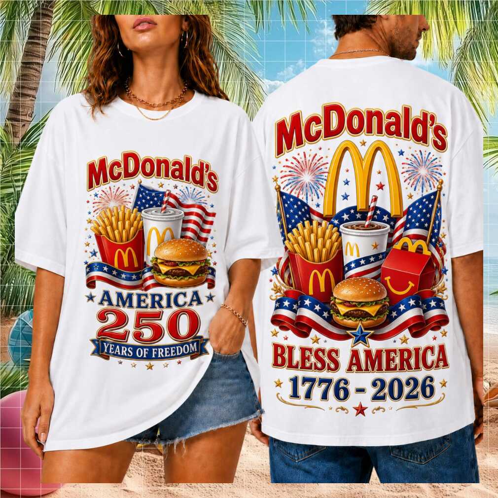 McDonald's Bless America 1776 2026 Retro Fast Food Patriotic Collector Fan Shirt - Limotees LLC