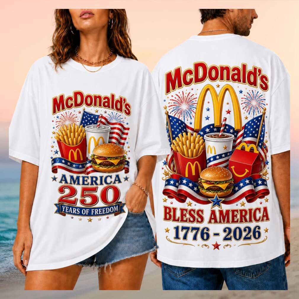 McDonald's Bless America 1776 2026 Retro Fast Food Patriotic Collector Fan Shirt - Limotees LLC