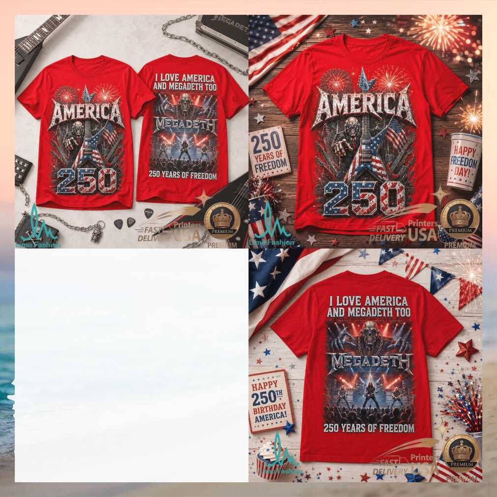 Megadeth America 250 Years Of Freedom Patriotic Metal Shirt