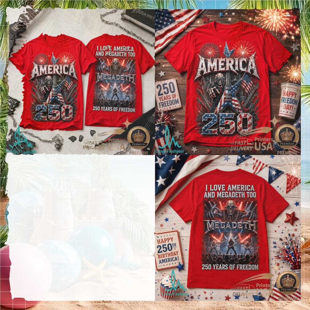 Megadeth America 250 Years Of Freedom Patriotic Metal Shirt