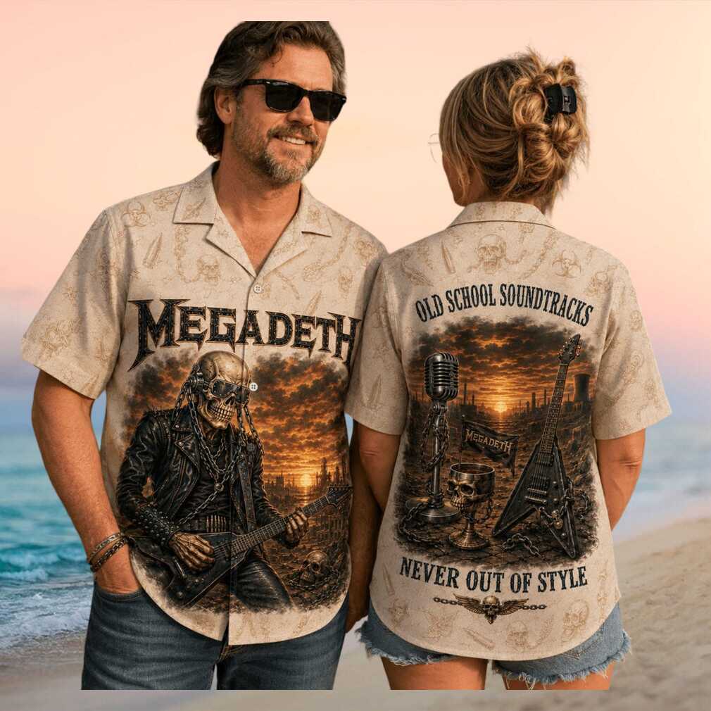 Megadeth Old School Soundtrack Vintage Retro Heavy Metal Music Tour Fans Shirt