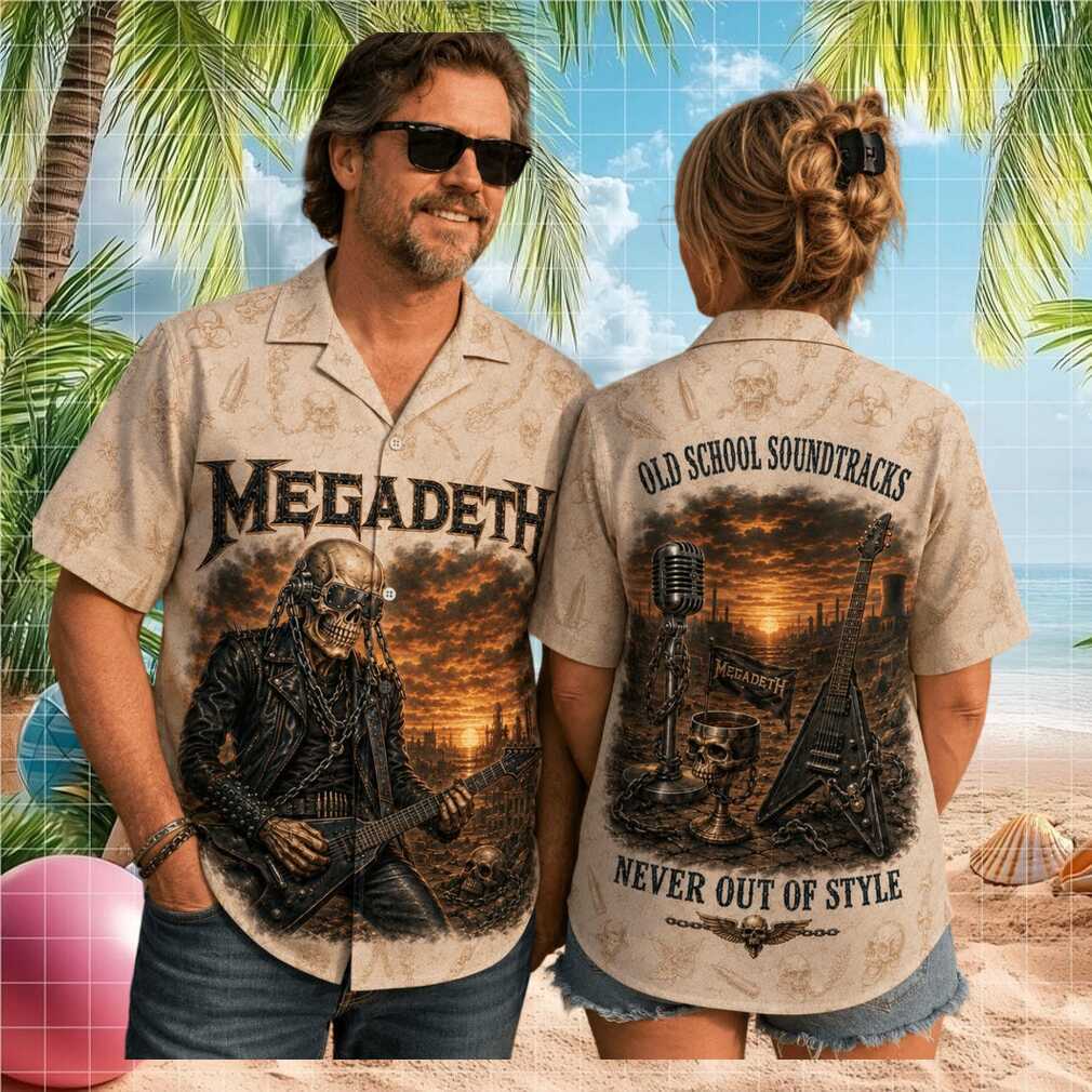 Megadeth Old School Soundtrack Vintage Retro Heavy Metal Music Tour Fans Shirt