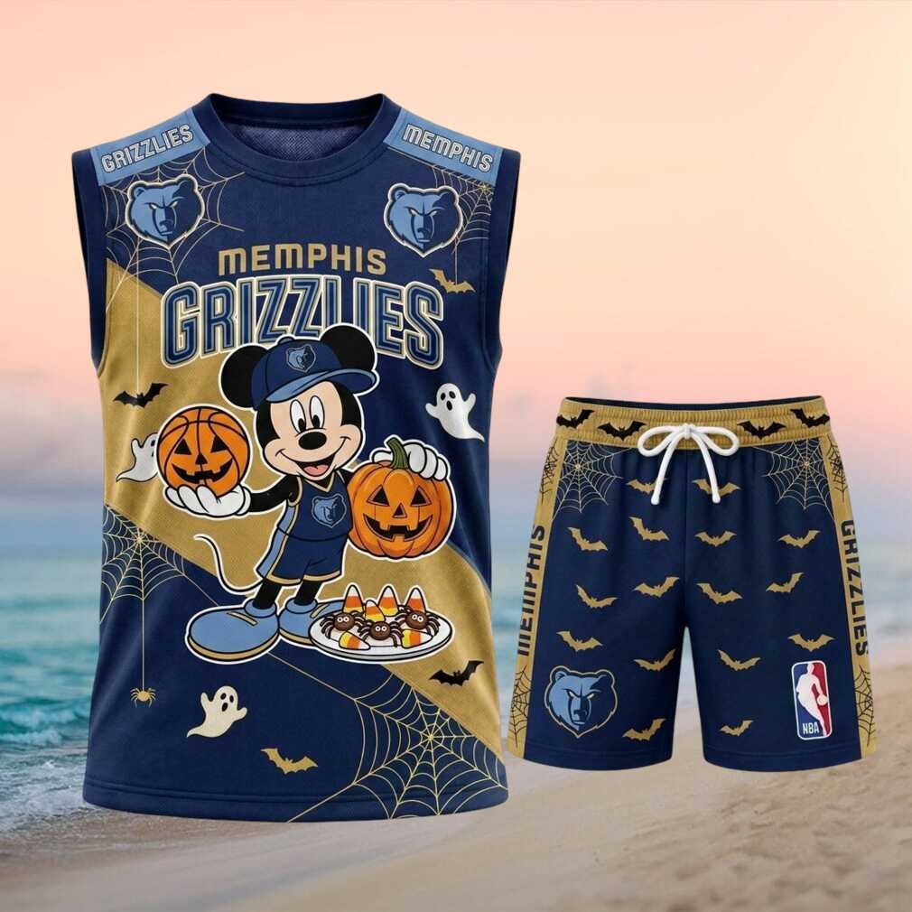 Memphis Grizzlies Mickey Mouse Halloween Pumpkin Basketball Shirt