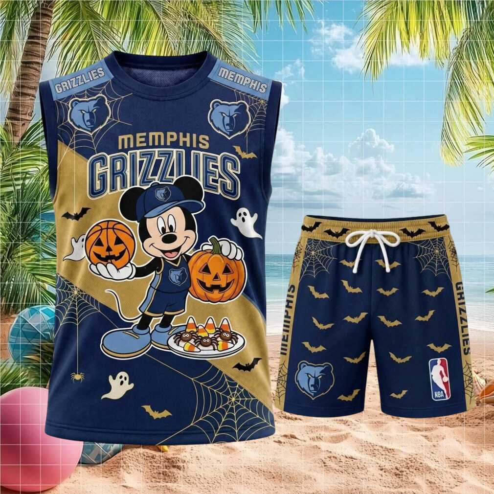 Memphis Grizzlies Mickey Mouse Halloween Pumpkin Basketball Shirt